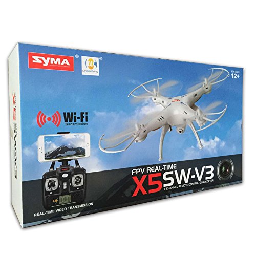 Ikke moderigtigt Intim Sodavand Cheerwing Syma X5SW-V3 FPV Explorers2 2.4Ghz 4CH 6-Axis Gyro RC Headless  Quadcopter Drone UFO with HD Wifi Camera (White)