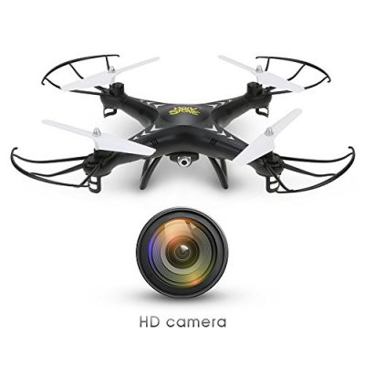 Holy-Stone-HS110W-FPV-Drone-with-720P-HD-Live-Video-Wifi-Camera-24GHz-4CH-6-Axis-Gyro-RC-Quadcopter-with-Altitude-Hold-Gravity-Sensor-and-Headless-Mode-Function-RTF-Color-Black-0