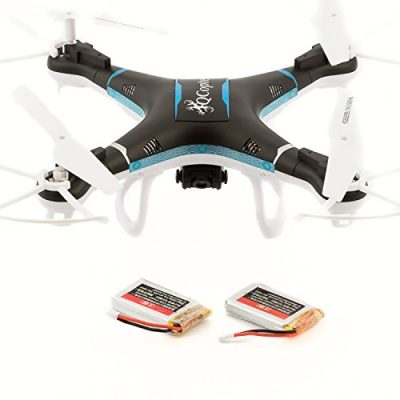 QCopter-QC1-Drone-Quadcopter-with-HD-Camera-LED-Lights-Black-Drones-BONUS-BATTERY-2X-FlightTime-0