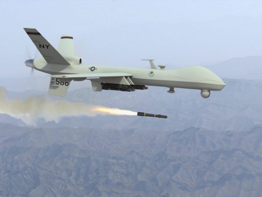 Predator drone firing missile