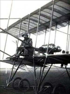 Giulio Gavotti in his aircraft