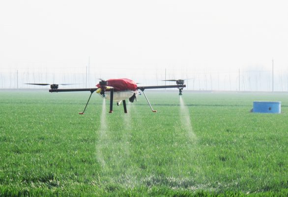 Agricultural Drone spraying crops