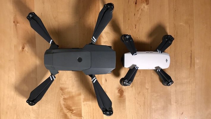 DJI Spark vs Mavic size